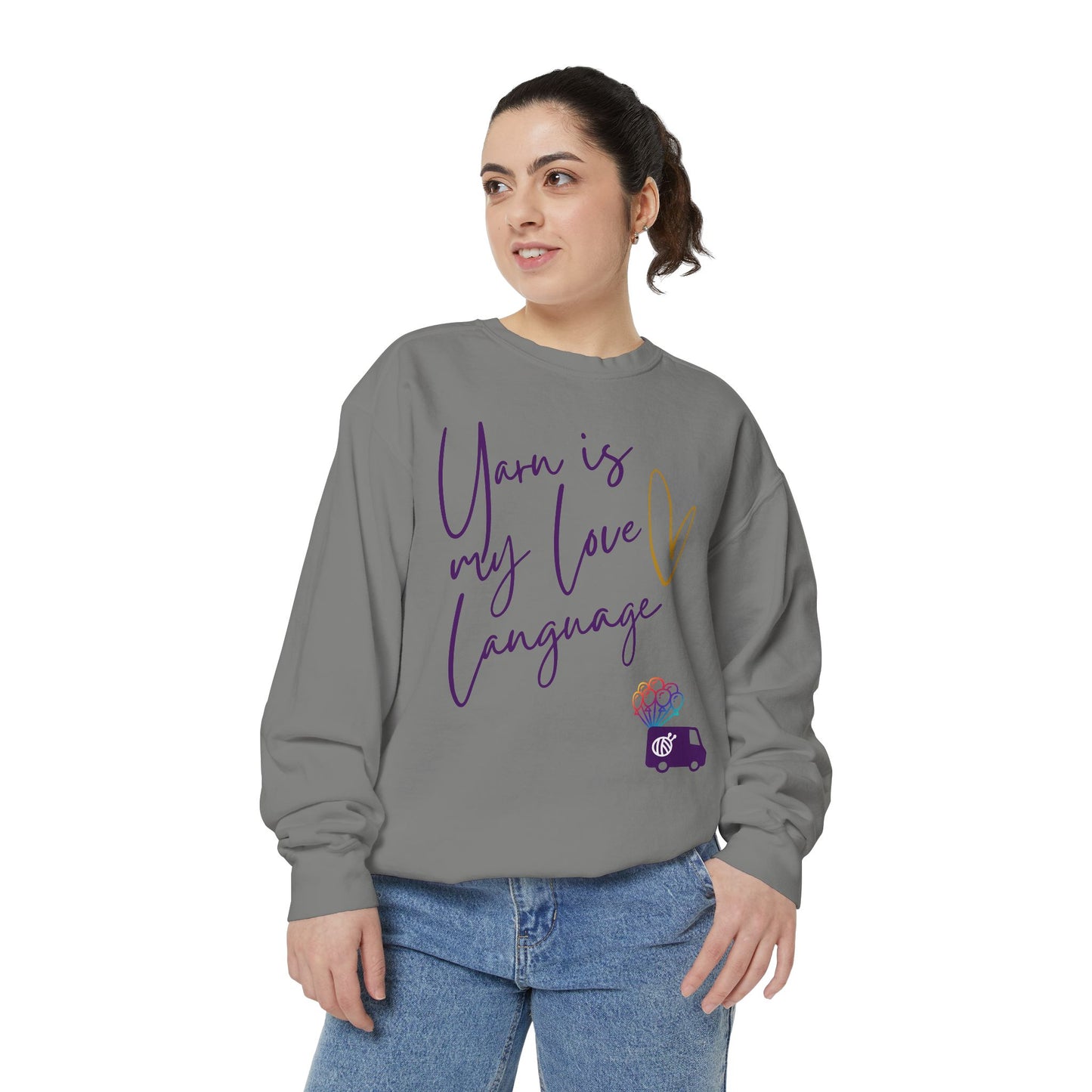 Yarn is My Love Language Unisex Garment-Dyed Sweatshirt