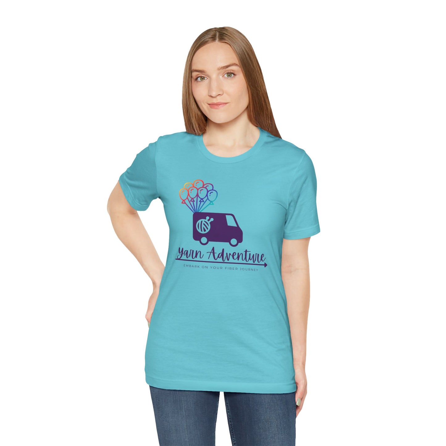 Unisex Tee - Yarn Adventure Logo featuring Evie