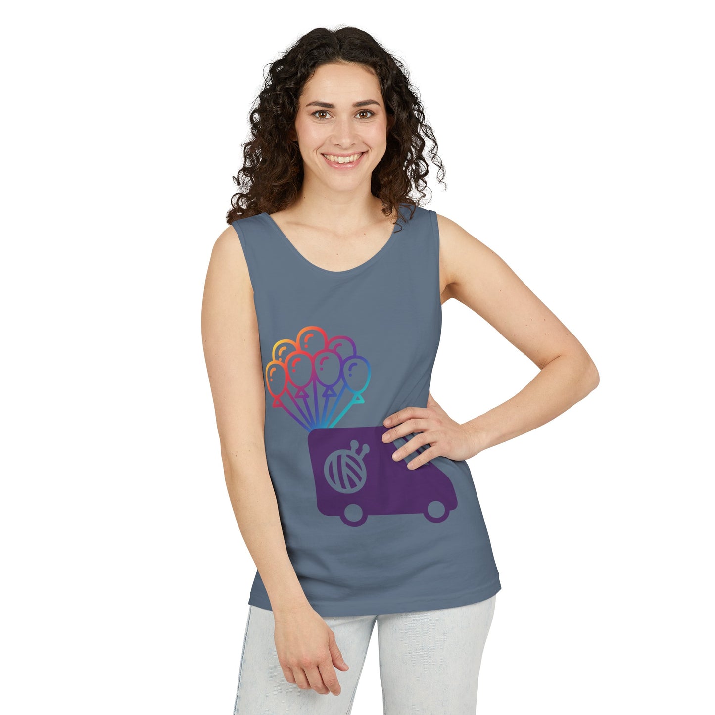 Evie Logo Tank Unisex Garment-Dyed Tank Top