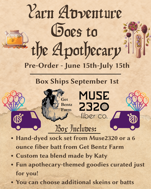 Yarn Adventure Goes to the Apothecary Box